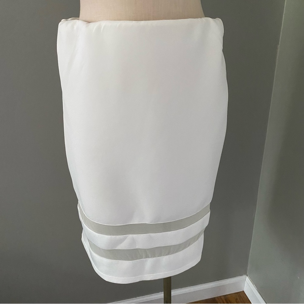**3 for $20!!** H&M Divided White Pencil Skirt Mesh Netting Large